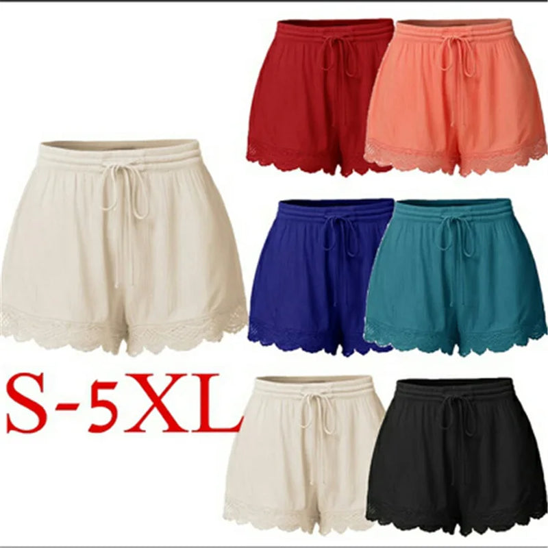 Shorts Women Summer Explosion Elastick Ling Ventilate Solid Color Lace Female Shorts for Woman'S Clothing Cheap Clothes YRW6936