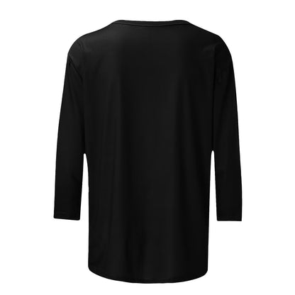 Women'S Blouses Clothes Trendy Print 3/4 Sleeve round Neck Tee Shirts Tops Loose Fit Fashion Womens Tops Casual