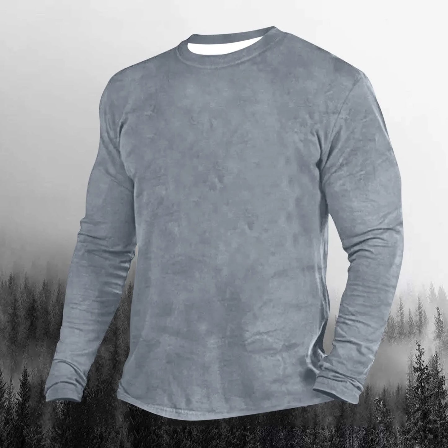 M-5X Mens T Shirts Big and Tall plus Size Casual Long Sleeve Crewneck Tops Basic Solid Slim Fit Comfort Lightweight Tees