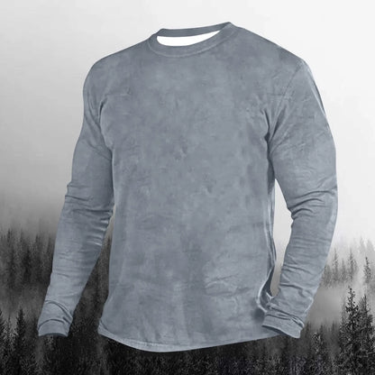 M-5X Mens T Shirts Big and Tall plus Size Casual Long Sleeve Crewneck Tops Basic Solid Slim Fit Comfort Lightweight Tees
