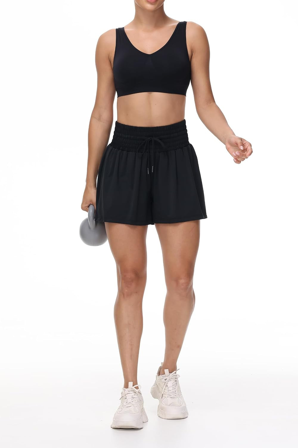 Flowy Athletic Shorts for Women Gym Workout Running Short Pants High Waist Skort with Pocket Casual Summer Clothes
